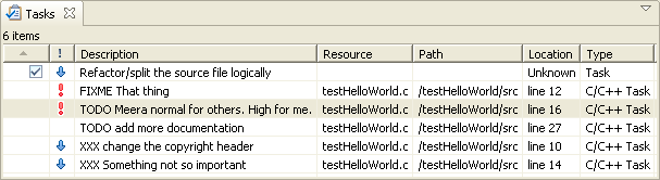 FIXMEs and TODOs enslited from source code